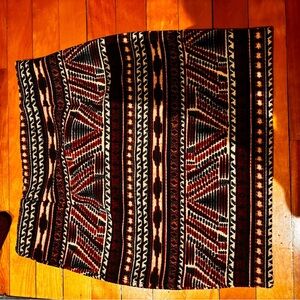 Patterned Brown and Black Skirt
